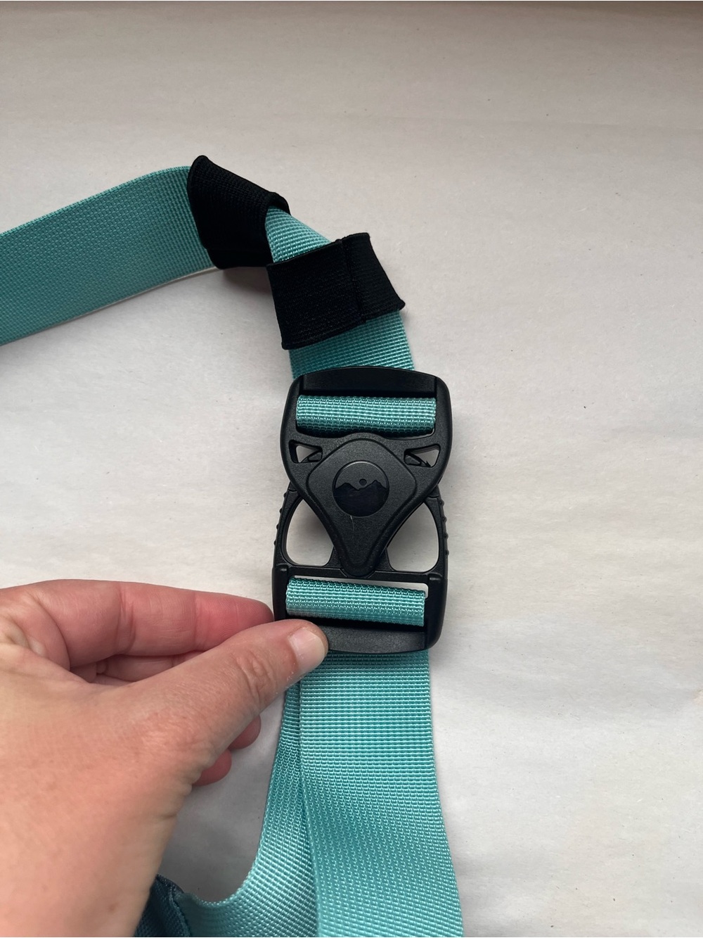 KAVU Striped Fanny Pack Belt Bag in Teal and Coral - Picture 4 of 9